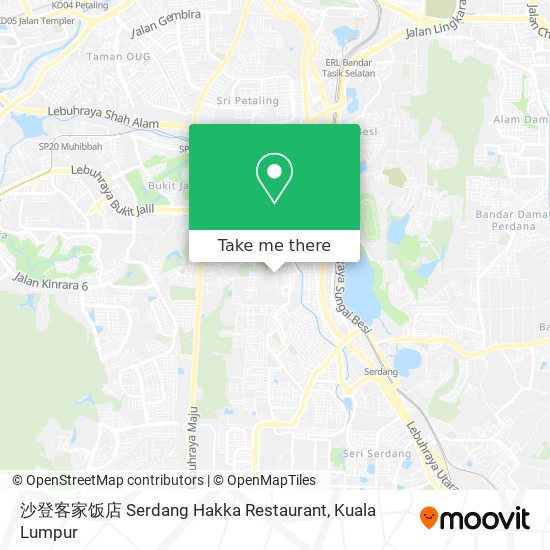 沙登客家饭店 Serdang Hakka Restaurant map