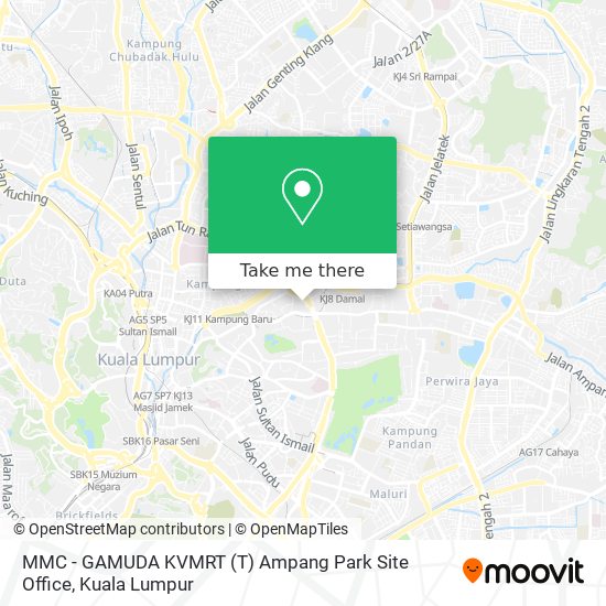 Peta MMC - GAMUDA KVMRT (T) Ampang Park Site Office