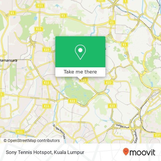 Sony Tennis Hotspot map