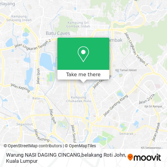 Peta Warung NASI DAGING CINCANG,belakang Roti John