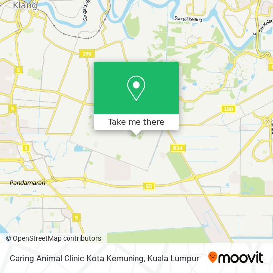 Peta Caring Animal Clinic Kota Kemuning