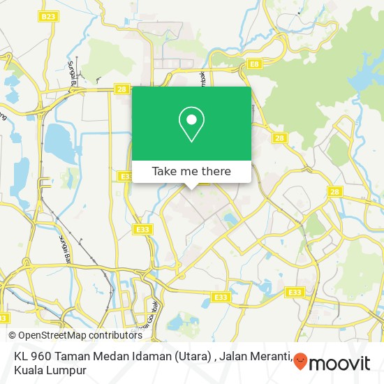 Peta KL 960 Taman Medan Idaman (Utara) , Jalan Meranti