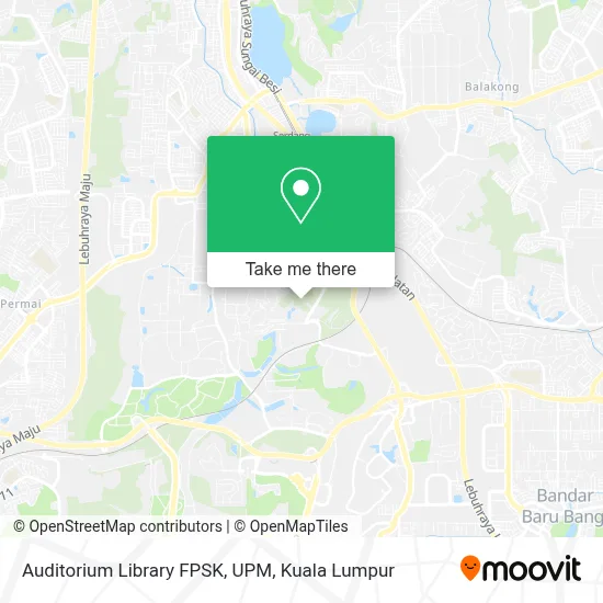 Auditorium Library FPSK, UPM map