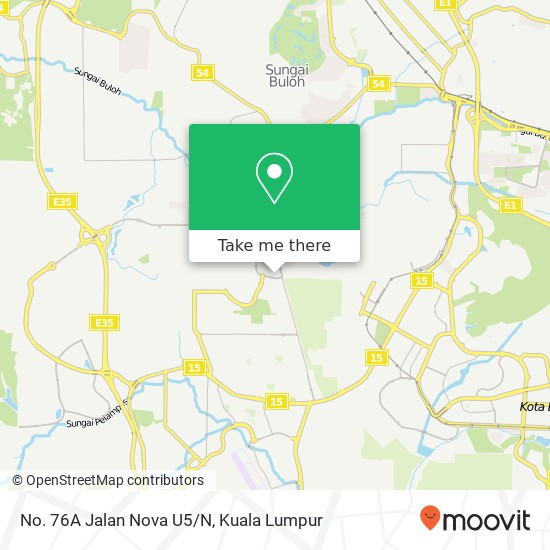 No. 76A Jalan Nova U5/N map