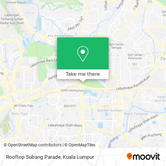 Rooftop Subang Parade map