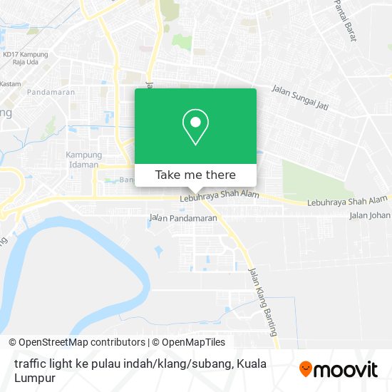 Peta traffic light ke pulau indah / klang / subang