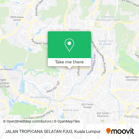 Peta JALAN TROPICANA SELATAN PJU3