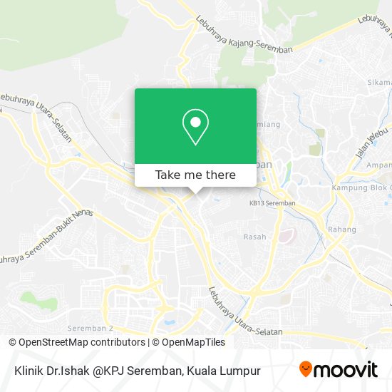Klinik Dr.Ishak @KPJ Seremban map