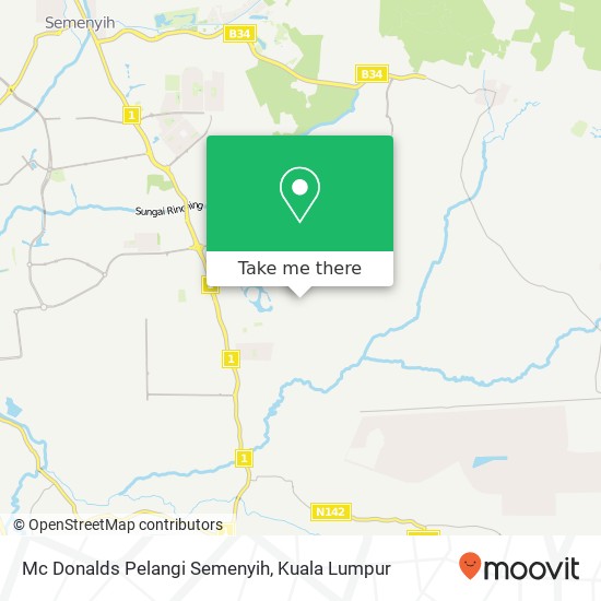 Mc Donalds Pelangi Semenyih map