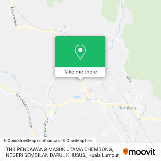 TNB PENCAWANG MASUK UTAMA CHEMBONG, NEGERI SEMBILAN DARUL KHUSUS. map