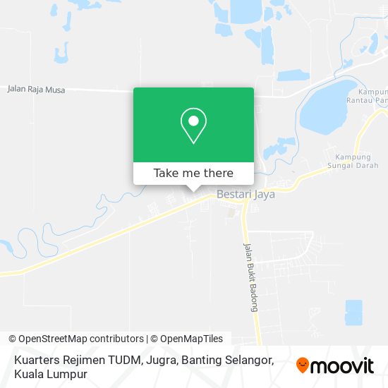 Peta Kuarters Rejimen TUDM, Jugra, Banting Selangor
