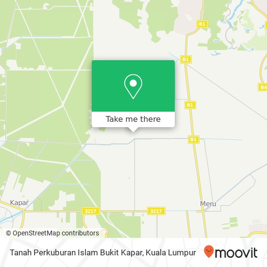 Tanah Perkuburan Islam Bukit Kapar map
