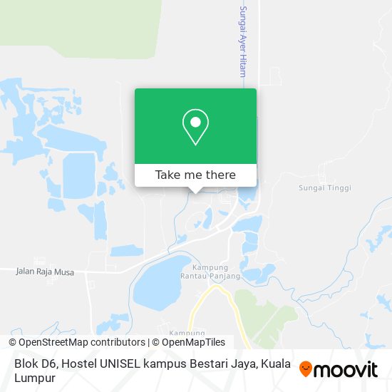 Blok D6, Hostel UNISEL kampus Bestari Jaya map