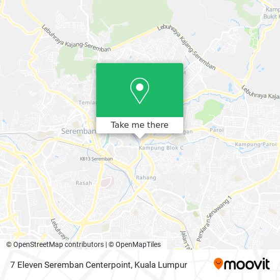 Peta 7 Eleven Seremban Centerpoint