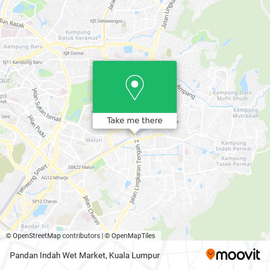 Pandan Indah Wet Market map