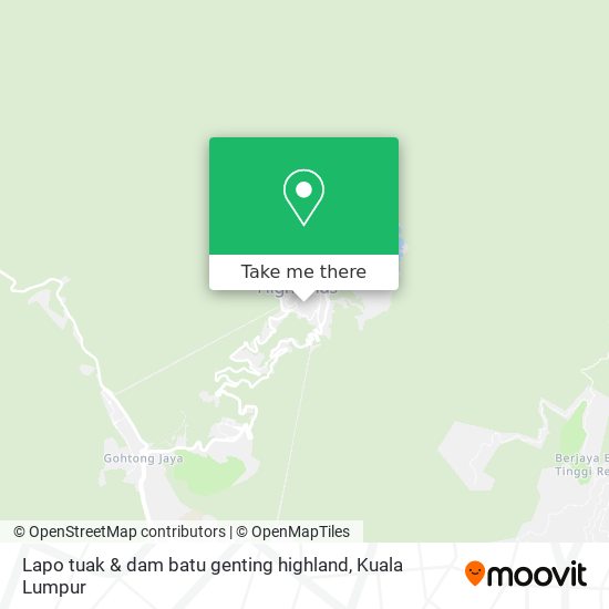 Lapo tuak & dam batu genting highland map