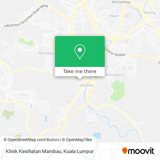 Klinik Kesihatan Mambau map