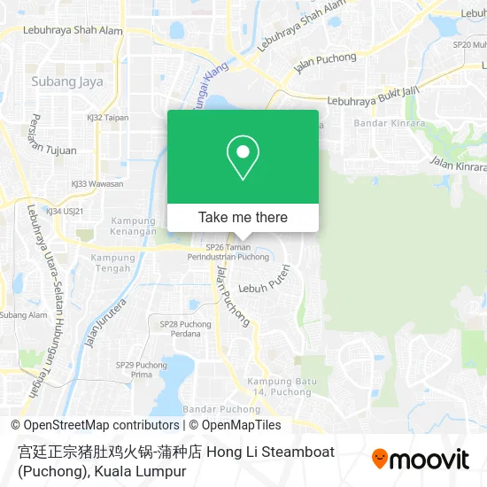 宫廷正宗猪肚鸡火锅-蒲种店 Hong Li Steamboat (Puchong) map