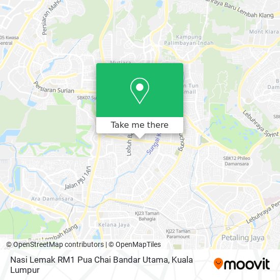 Nasi Lemak RM1 Pua Chai Bandar Utama map