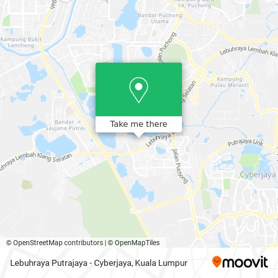 Lebuhraya Putrajaya - Cyberjaya map