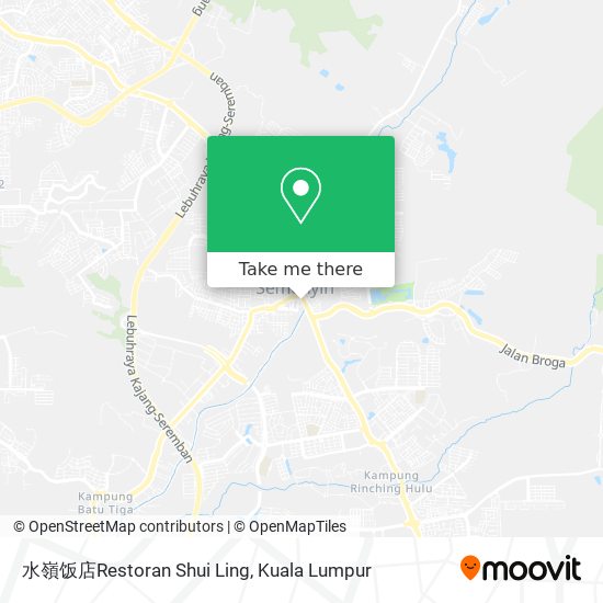 水嶺饭店Restoran Shui Ling map