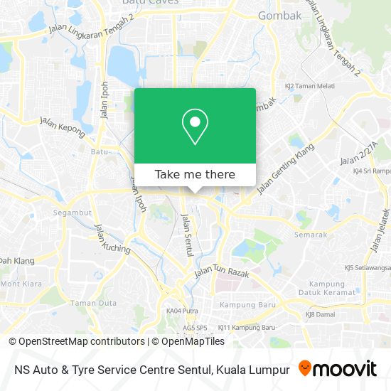 Peta NS Auto & Tyre Service Centre Sentul