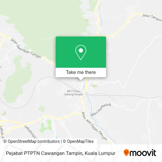 Pejabat PTPTN Cawangan Tampin map