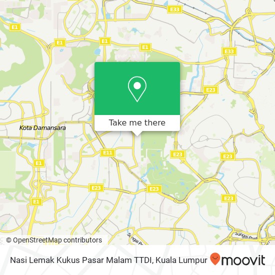 Nasi Lemak Kukus Pasar Malam TTDI map