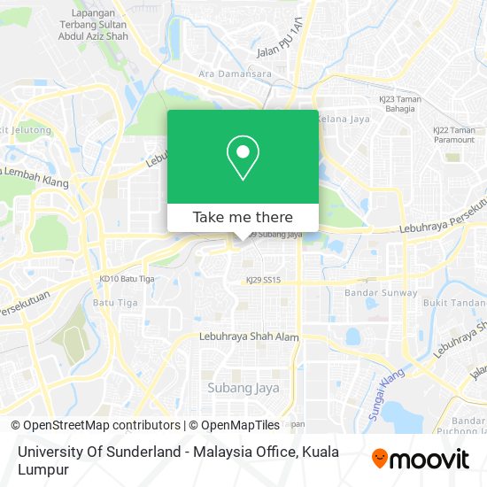 University Of Sunderland - Malaysia Office map