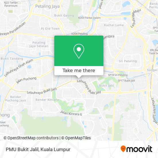 PMU Bukit Jalil map