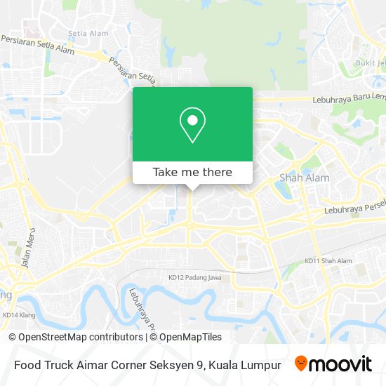 Peta Food Truck Aimar Corner Seksyen 9