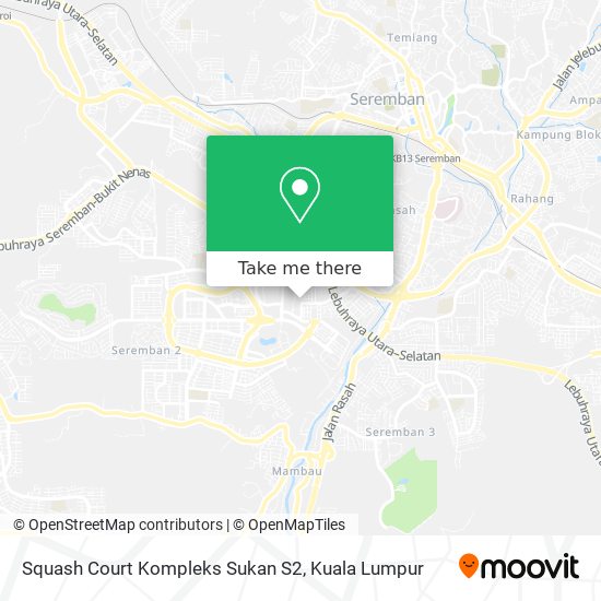 Squash Court Kompleks Sukan S2 map