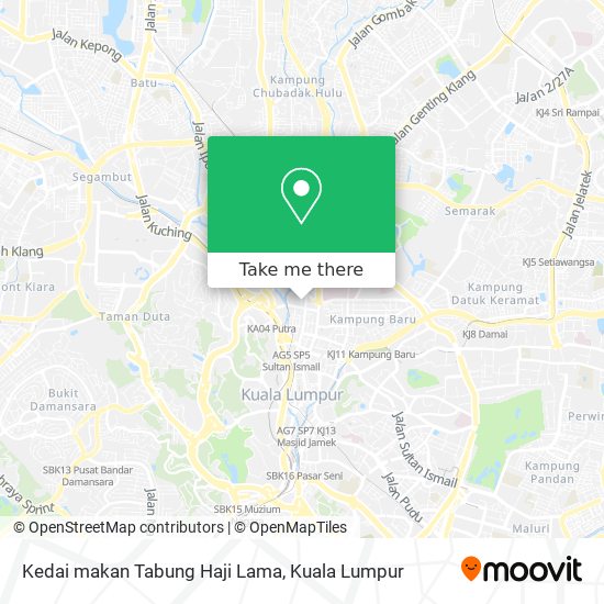 Peta Kedai makan Tabung Haji Lama