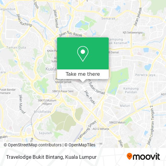 Travelodge Bukit Bintang map