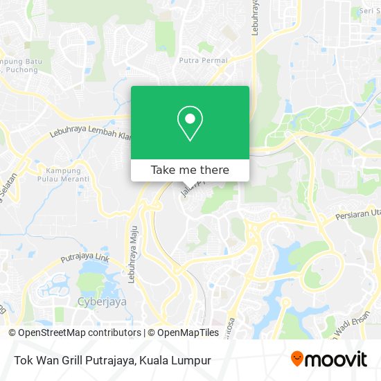 Peta Tok Wan Grill Putrajaya