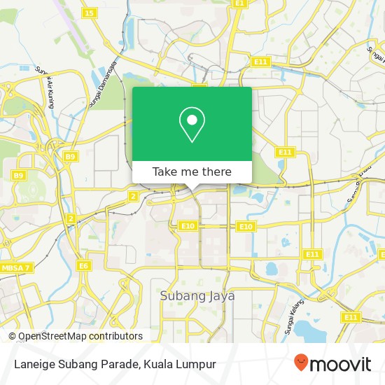 Laneige Subang Parade map