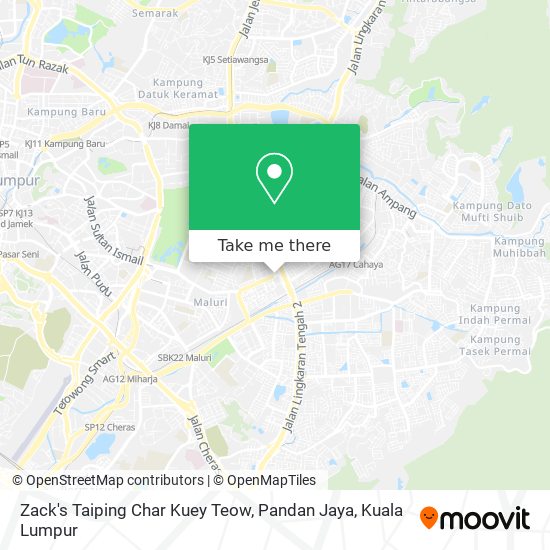 Peta Zack's Taiping Char Kuey Teow, Pandan Jaya