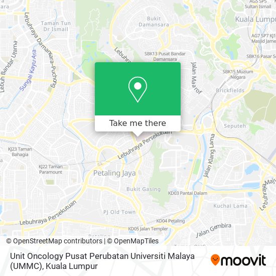 Unit Oncology Pusat Perubatan Universiti Malaya (UMMC) map