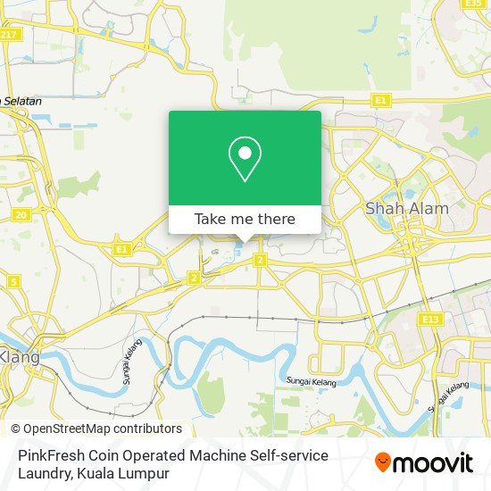 PinkFresh Coin Operated Machine Self-service Laundry map