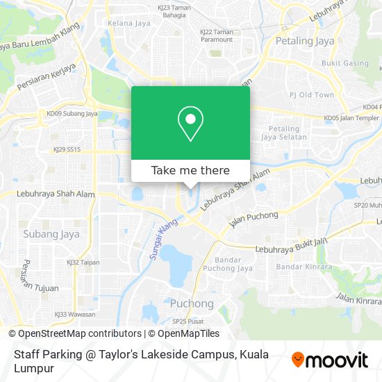 Staff Parking @ Taylor's Lakeside Campus map