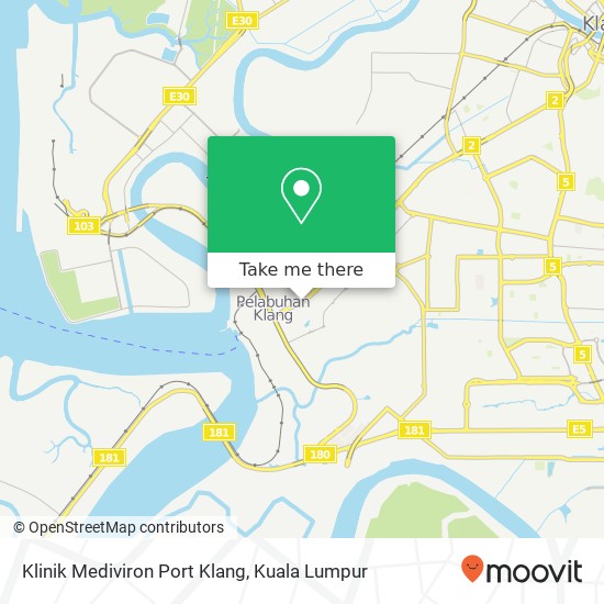 Klinik Mediviron Port Klang map