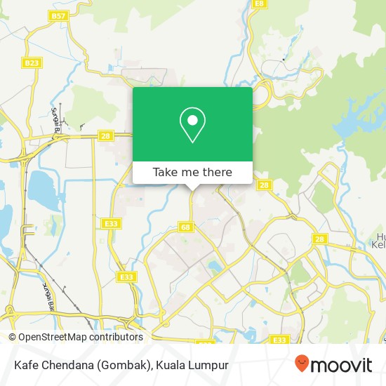 Kafe Chendana (Gombak) map