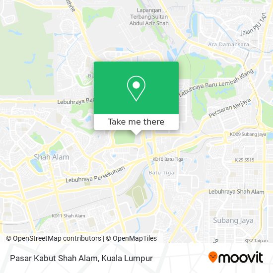 Peta Pasar Kabut Shah Alam