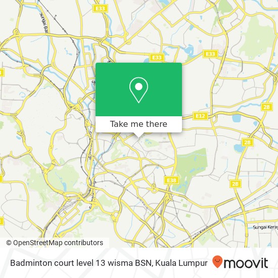 Badminton court level 13 wisma BSN map