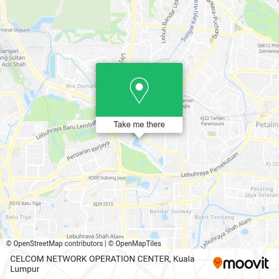 CELCOM NETWORK OPERATION CENTER map