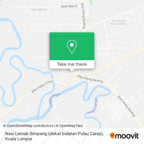 Peta Nasi Lemak Simpang (dekat bulatan Pulau Carey)