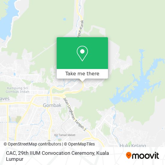 CAC, 29th IIUM Convocation Ceremony map