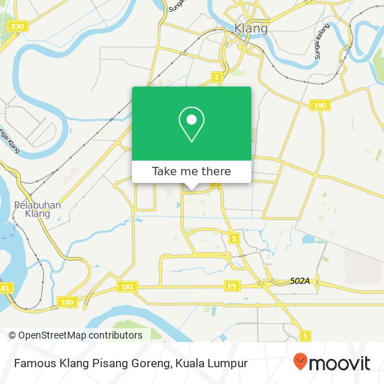 Peta Famous Klang Pisang Goreng