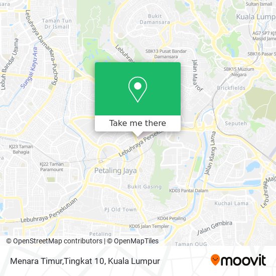 Peta Menara Timur,Tingkat 10