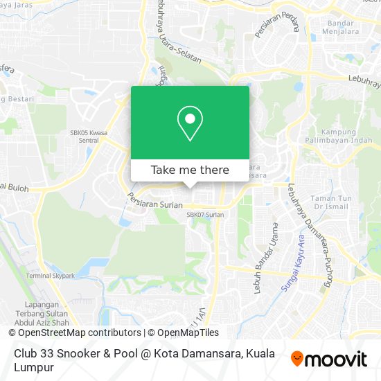 Club 33 Snooker & Pool @ Kota Damansara map